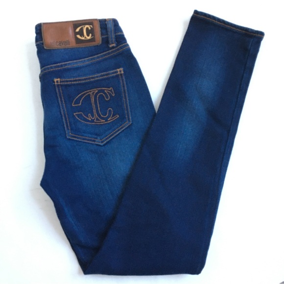 Just Cavalli Dark Wash Blue Denim Skinny Jeans 26 - Picture 15 of 17